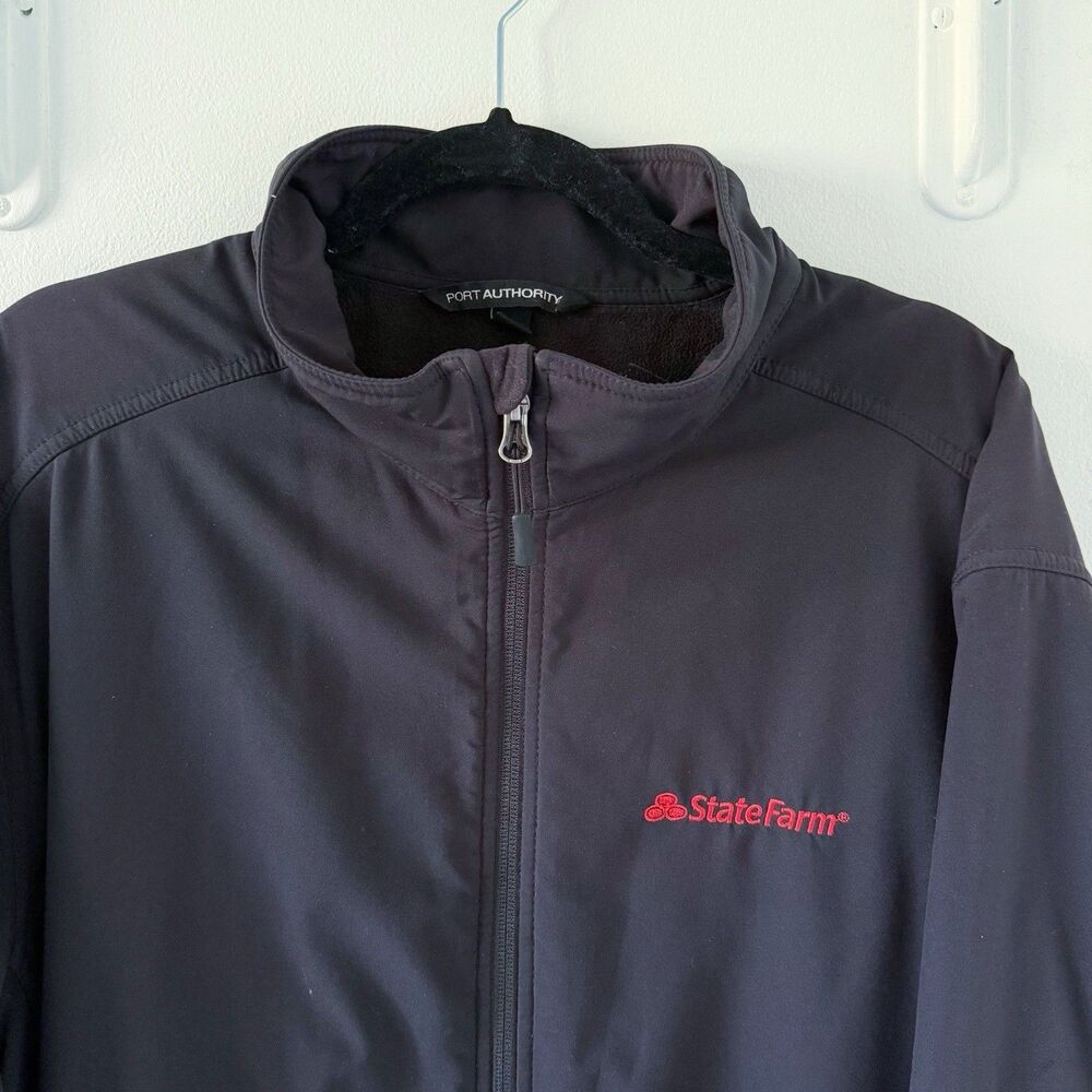 State Farm Black Jacket Embroidered Port Authority Sz 2XL XXL Pockets Soft Shell - Picture 5 of 16